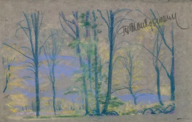 Paesaggio con alberi dal libro di A.B. Davies, edizione -23, 50